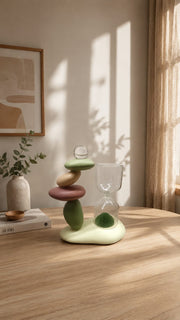 Artistic Balancing Sand Timer | Modern Abstract Table Decor